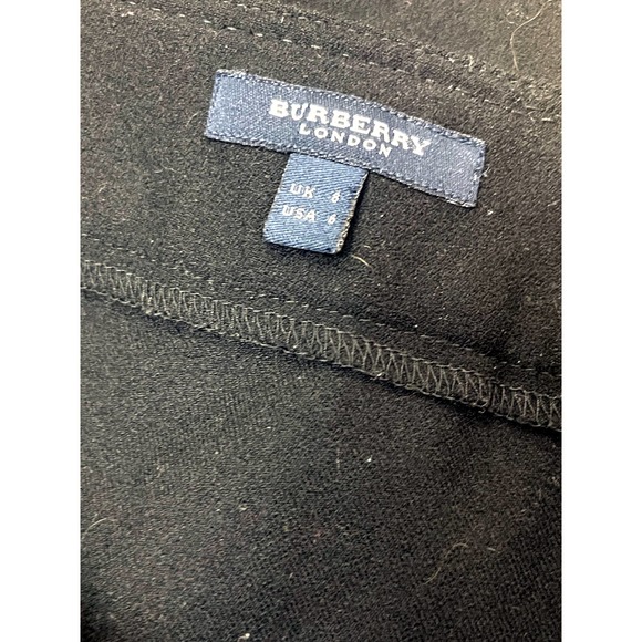 Burberry London Black Wool Side Button Womens Trousers Size 8 Wider Leg - Picture 5 of 6